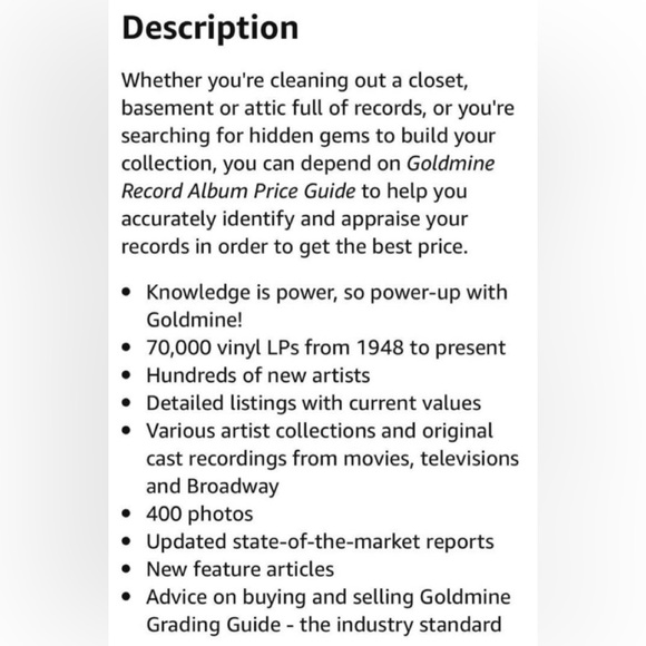 Martin Popoff
Goldmine Record Album Price Guide
Perfect condition
I - Picture 6 of 7